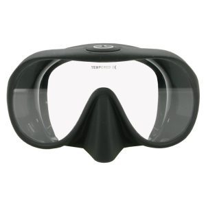Máscara Frameless Buceo SC Black – Bajo Perfil, Cristal Único, Buceo Técnico